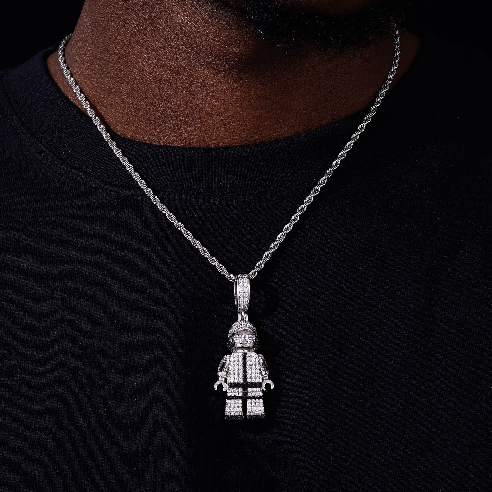 S925 Moissanite Figurine Pendant