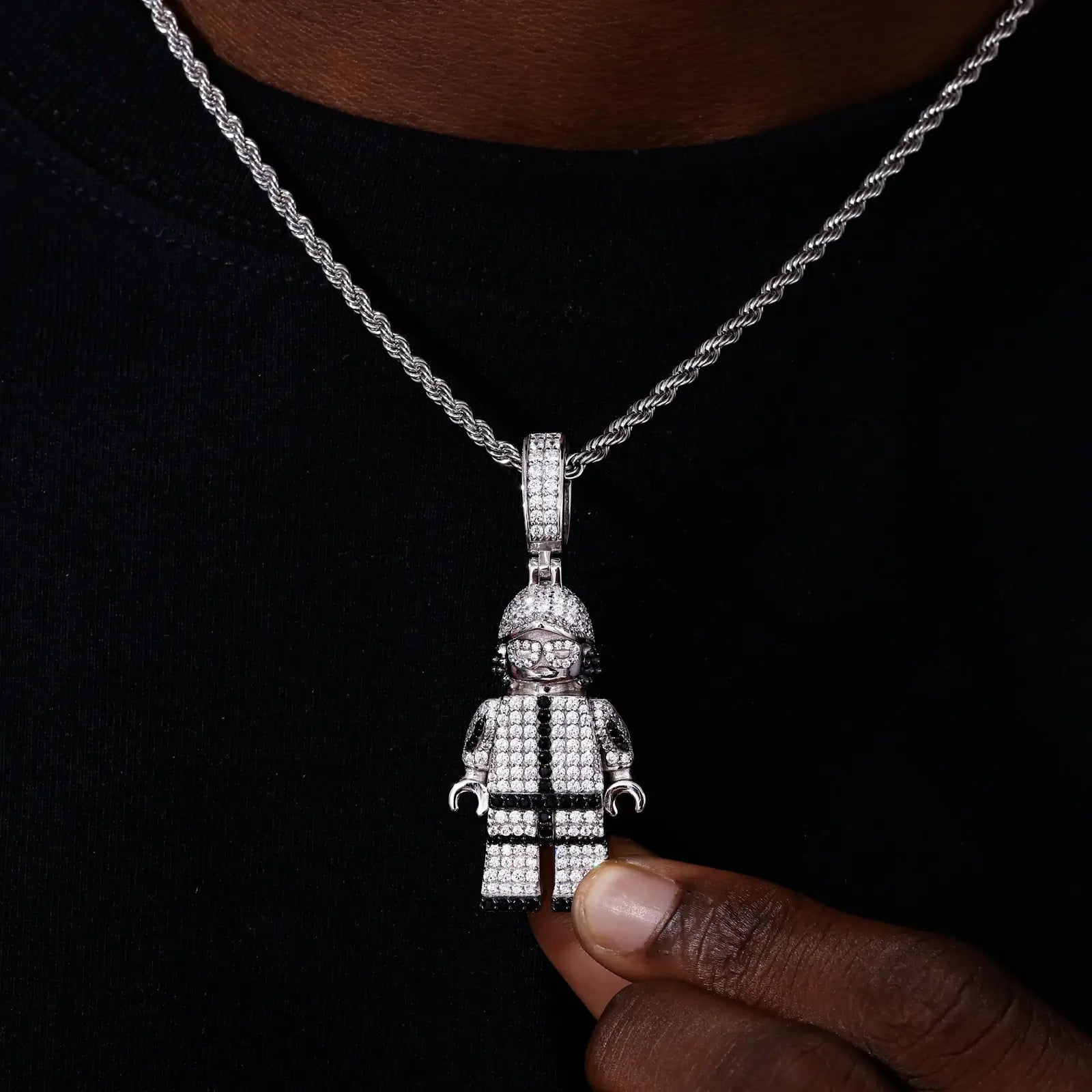 S925 Moissanite Y2K Rapper Pendant