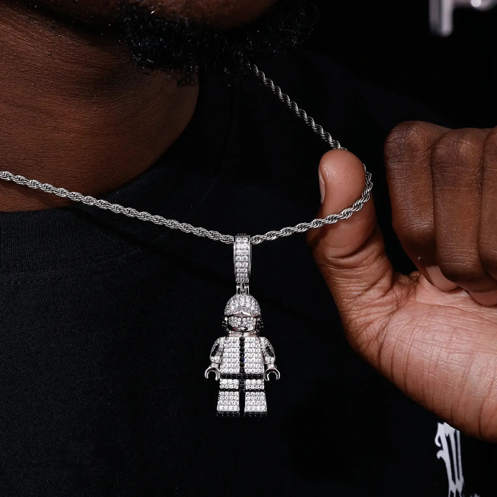 S925 Moissanite Y2K Rapper Pendant