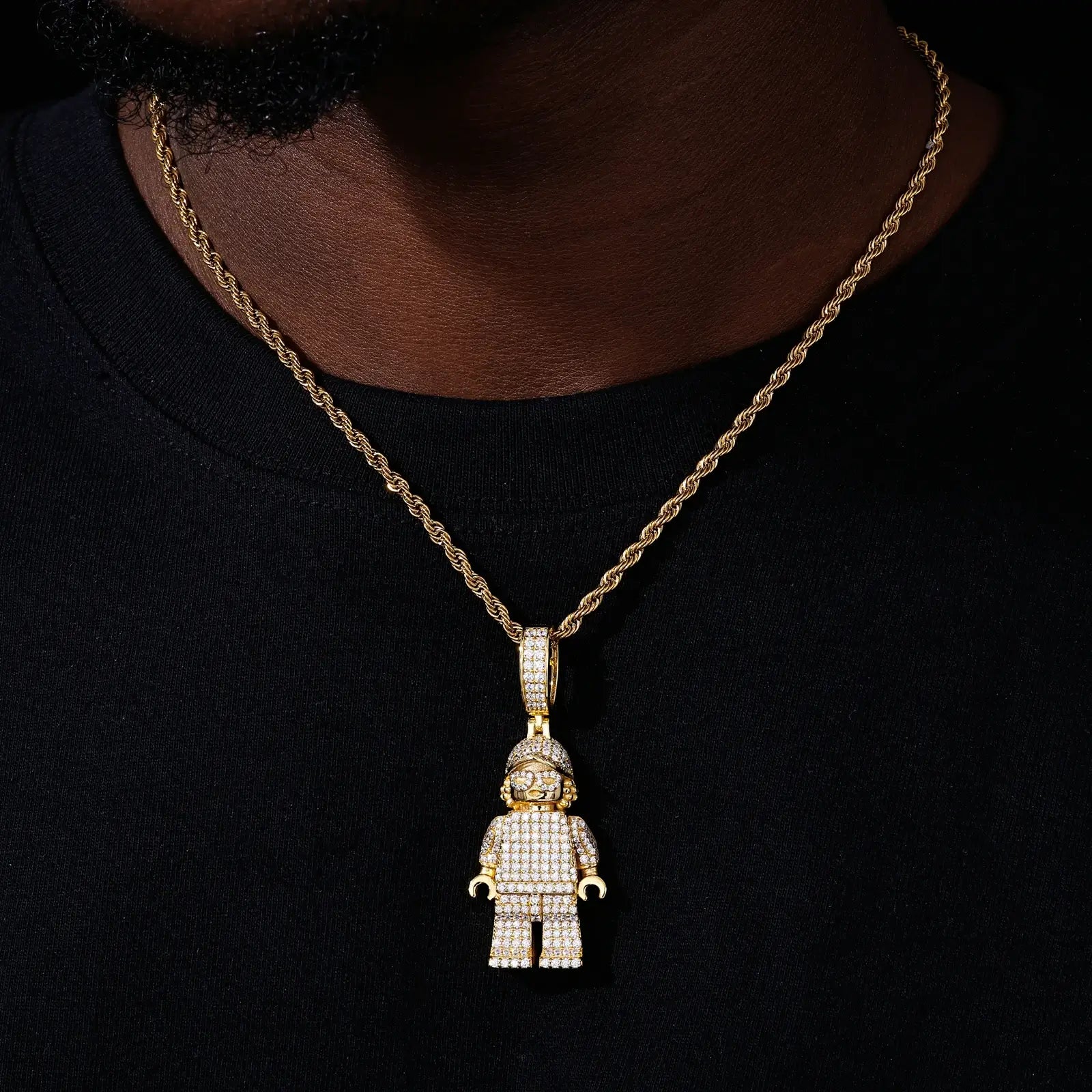 S925 Moissanite Y2K Rapper Pendant