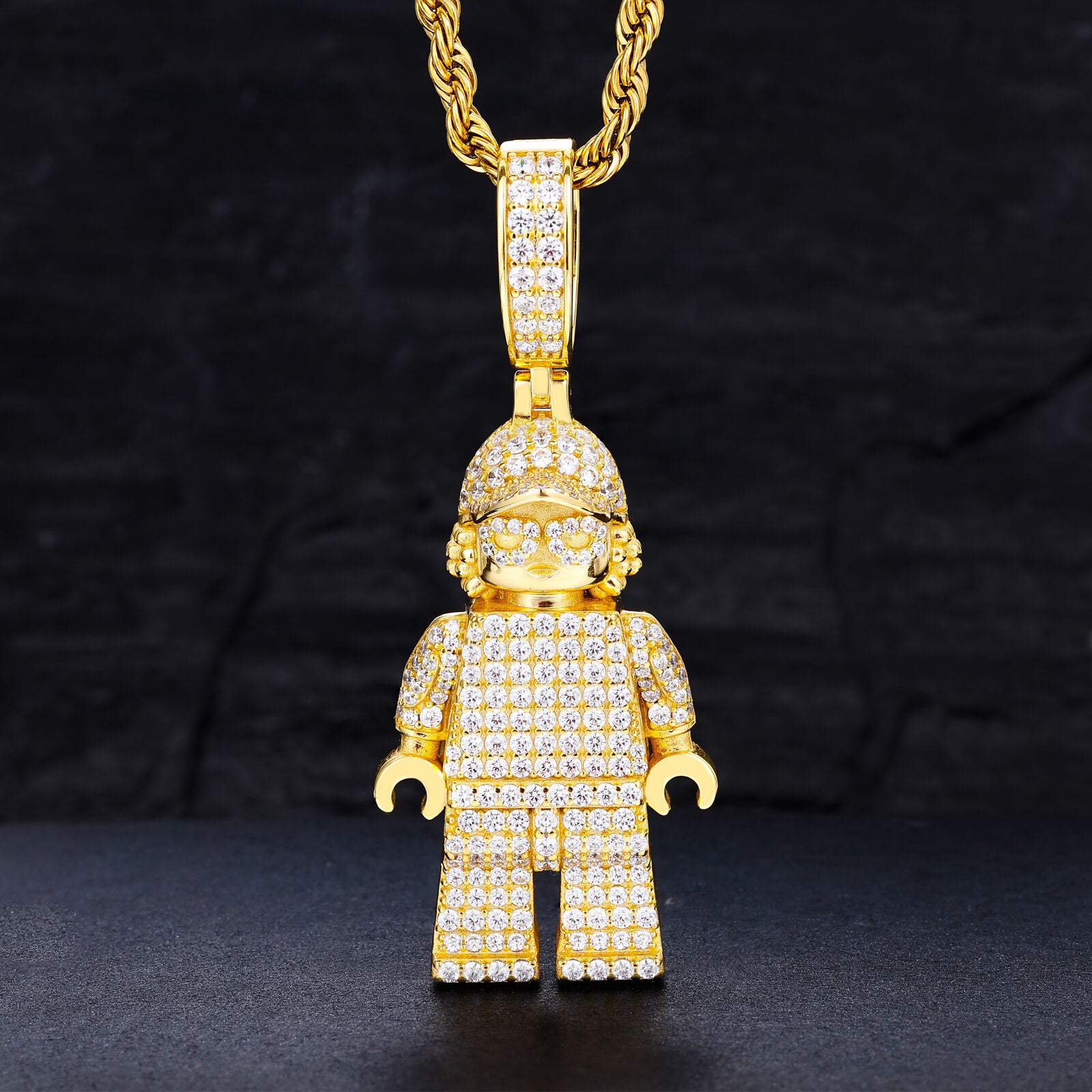 S925 Moissanite Figurine Pendant