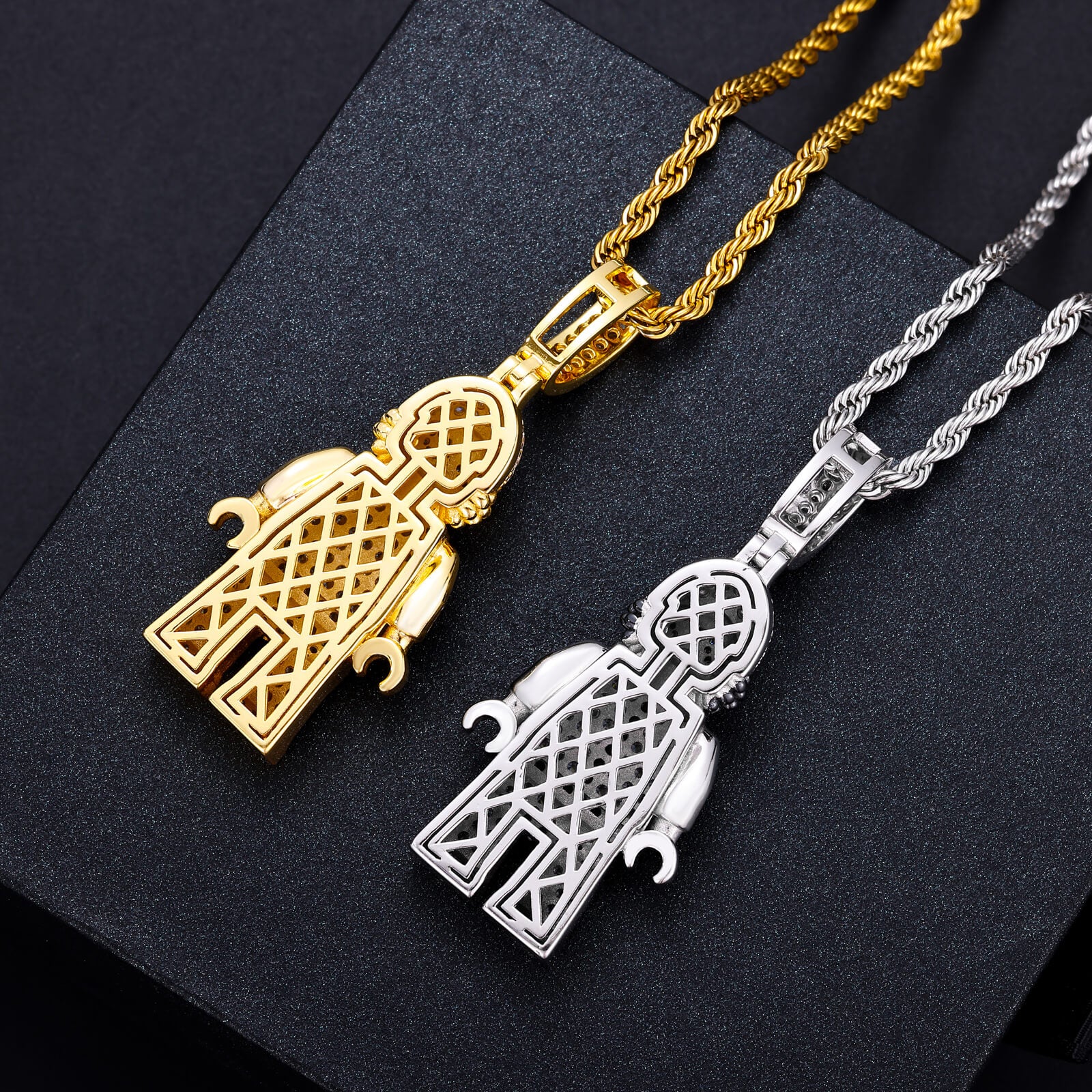 S925 Moissanite Figurine Pendant