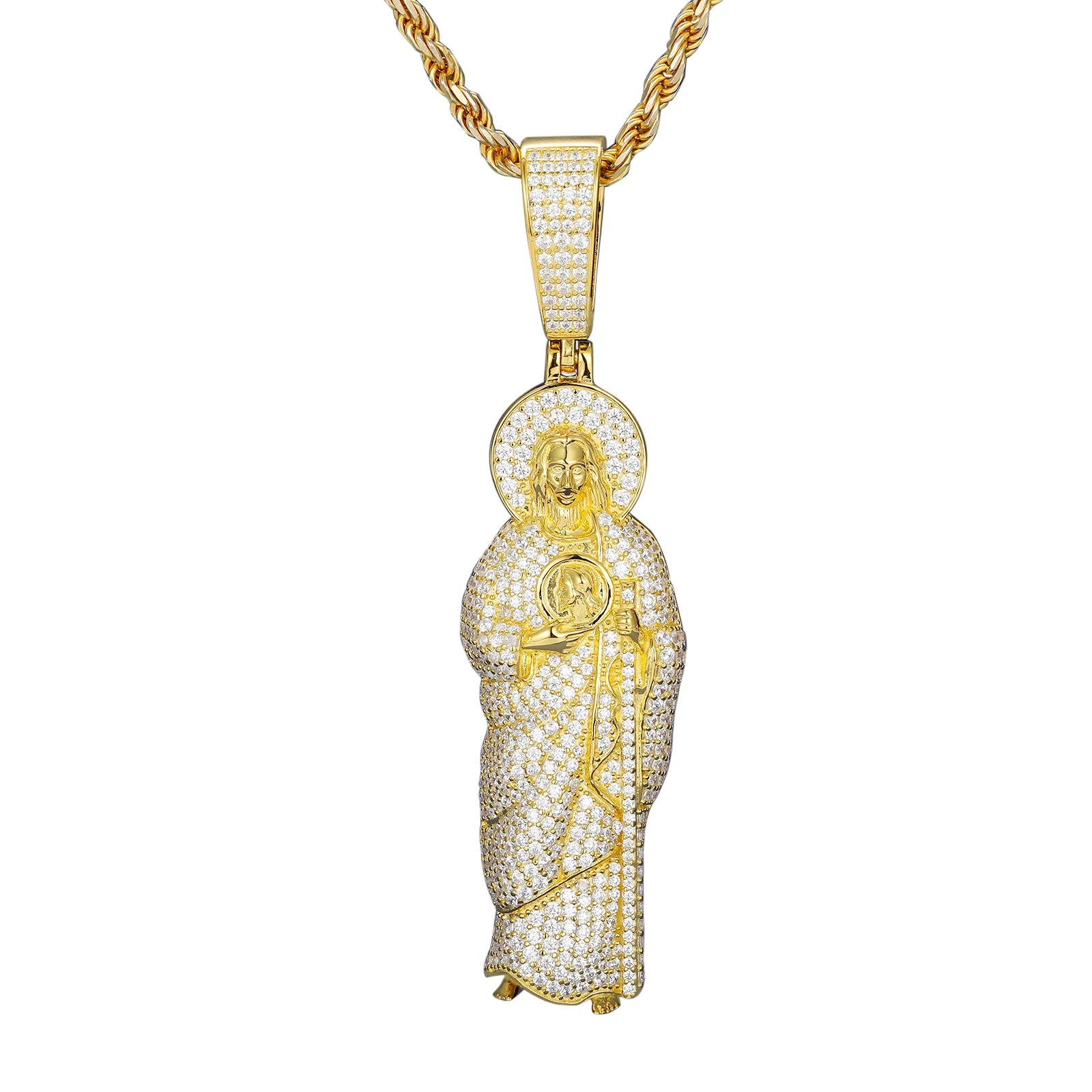 S925 Moissanite Sant Judas Pendant