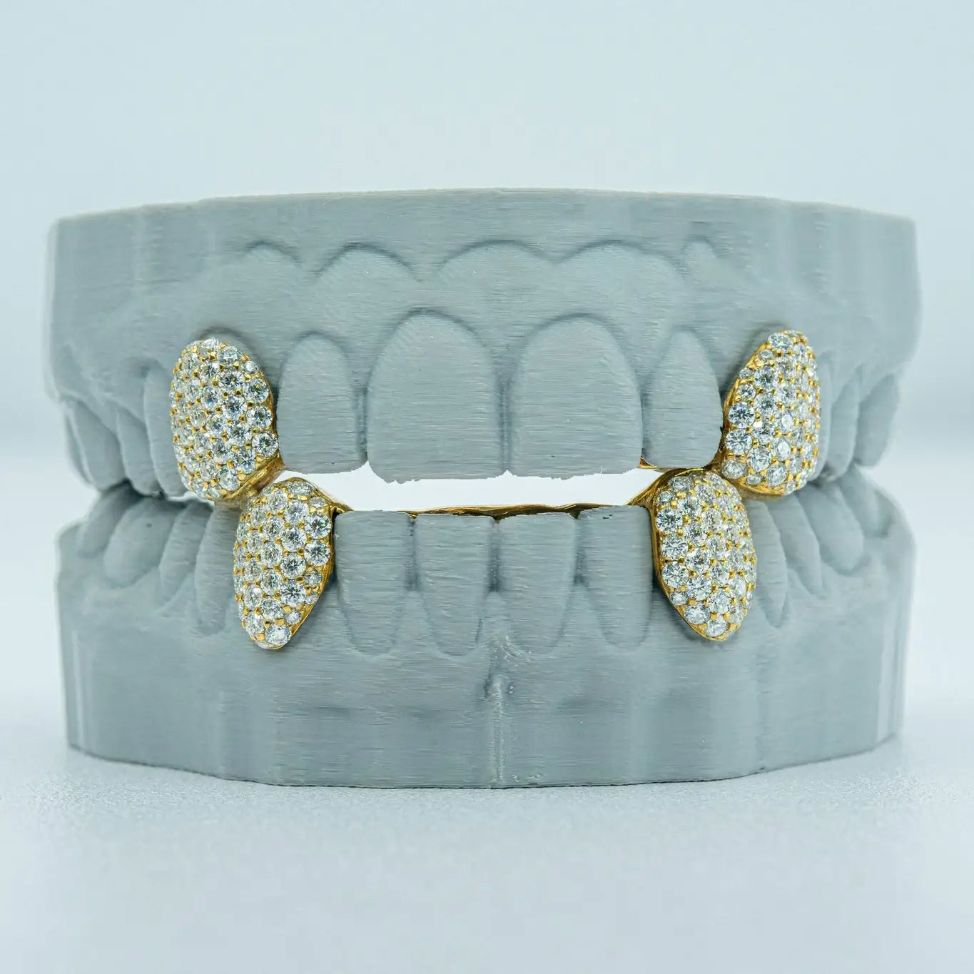 S925 Fang With Back Bar VVS Moissanite Diamond Grillz