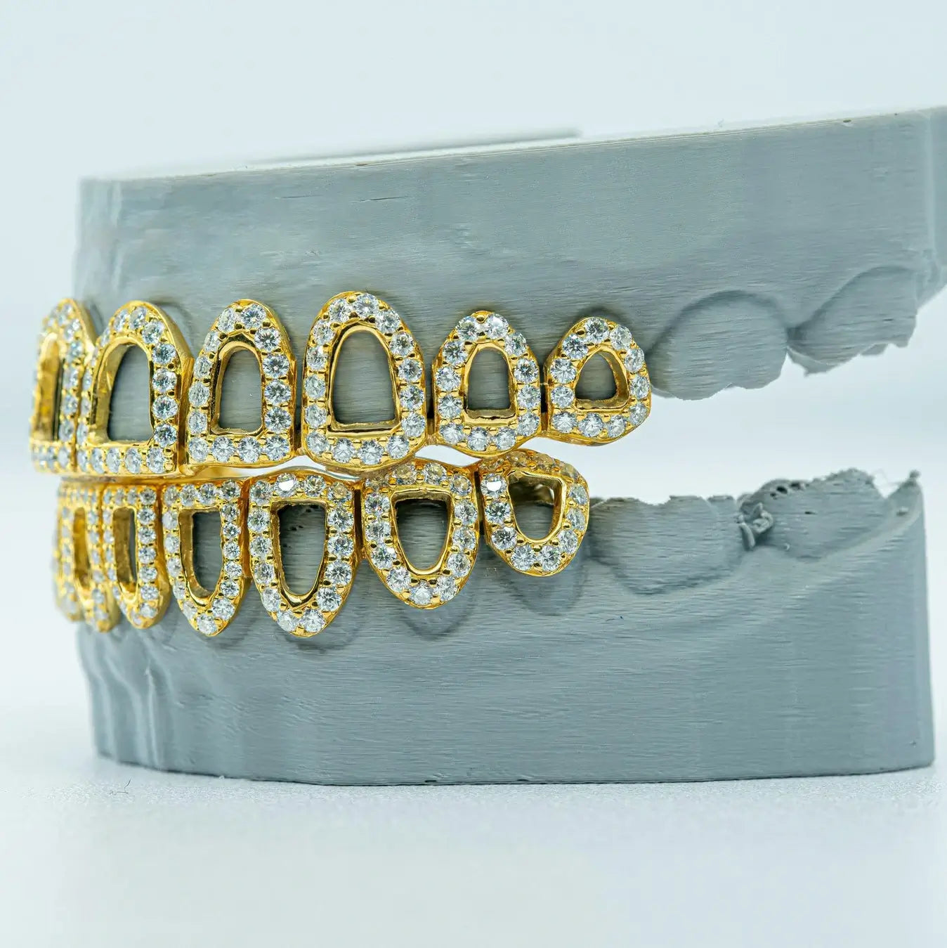 S925 Open Face Bust Down VVS Moissanite Diamond Grillz