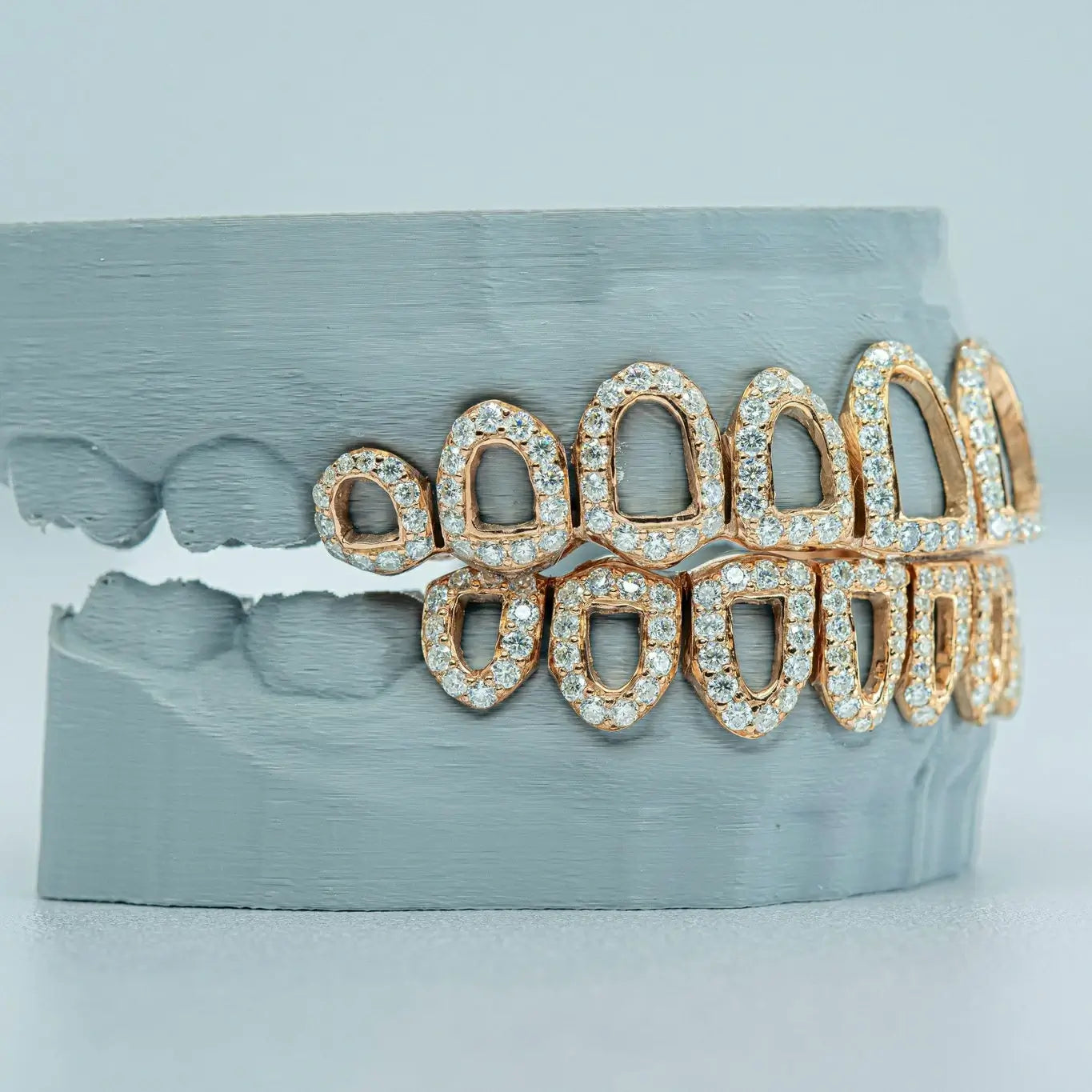 S925 Open Face Bust Down VVS Moissanite Diamond Grillz