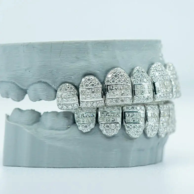 S925 Hybrid VVS Moissanite Diamond Grillz