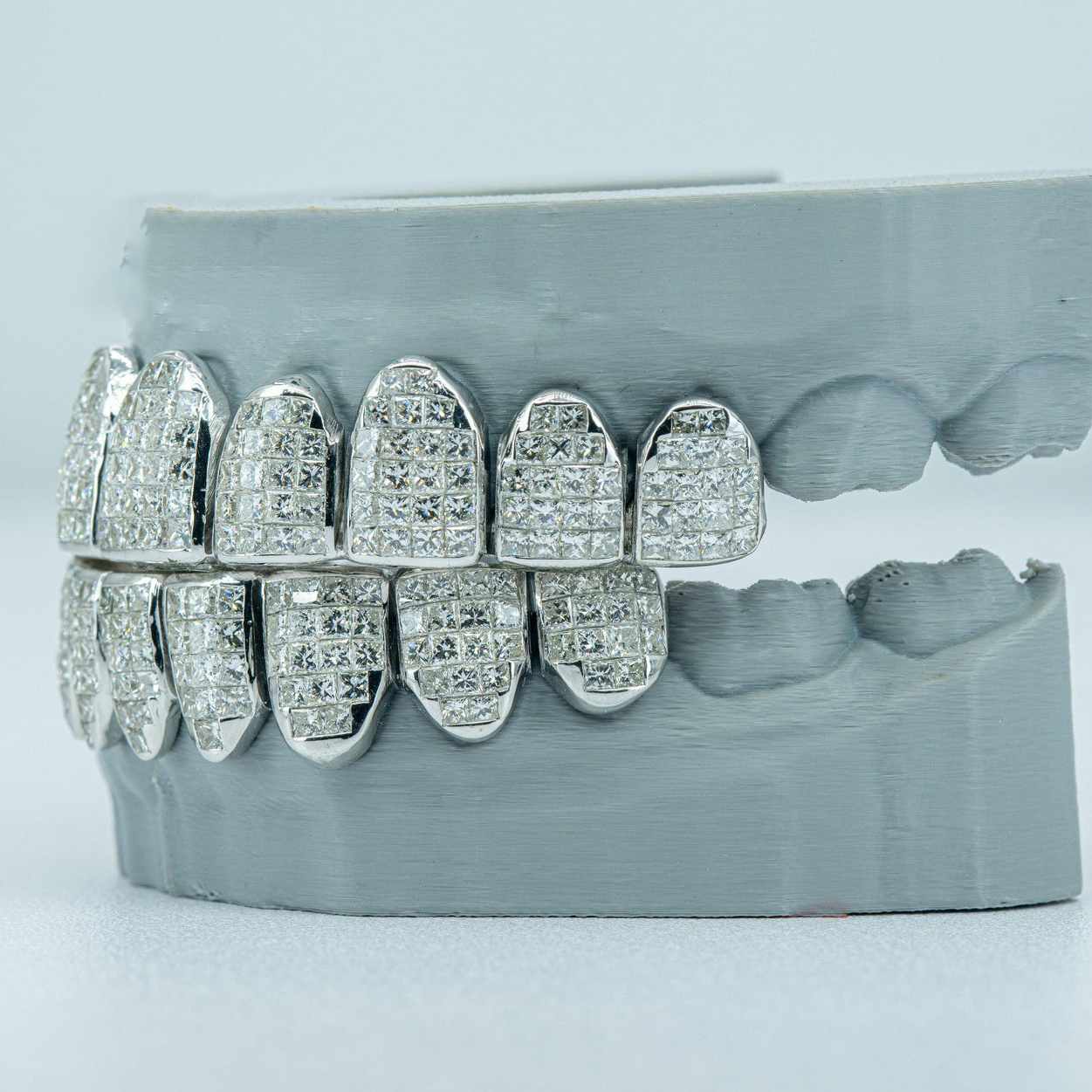 S925 Princess Cut VVS Moissanite Grillz