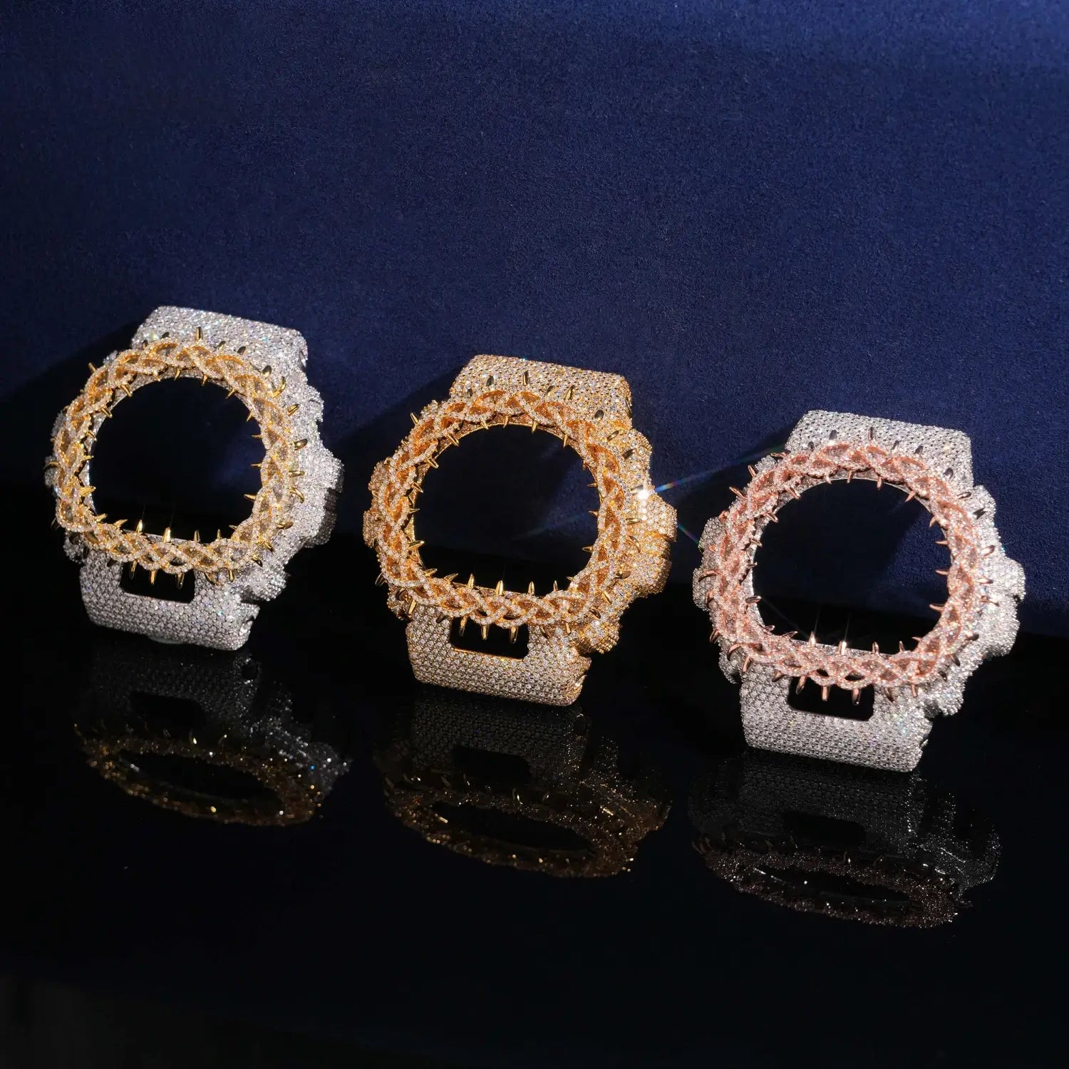 S925 Moissanite Vine Thorns Watch Case for DW6900