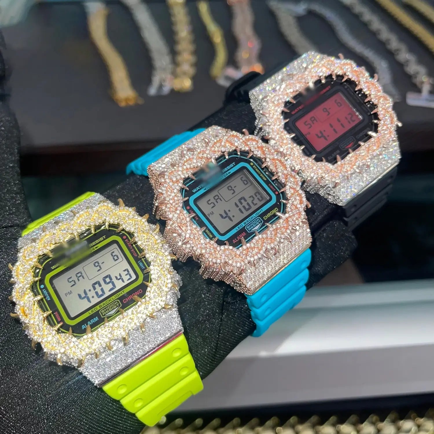 S925 Moissanite Vine Thorns Watch Case for DW5600