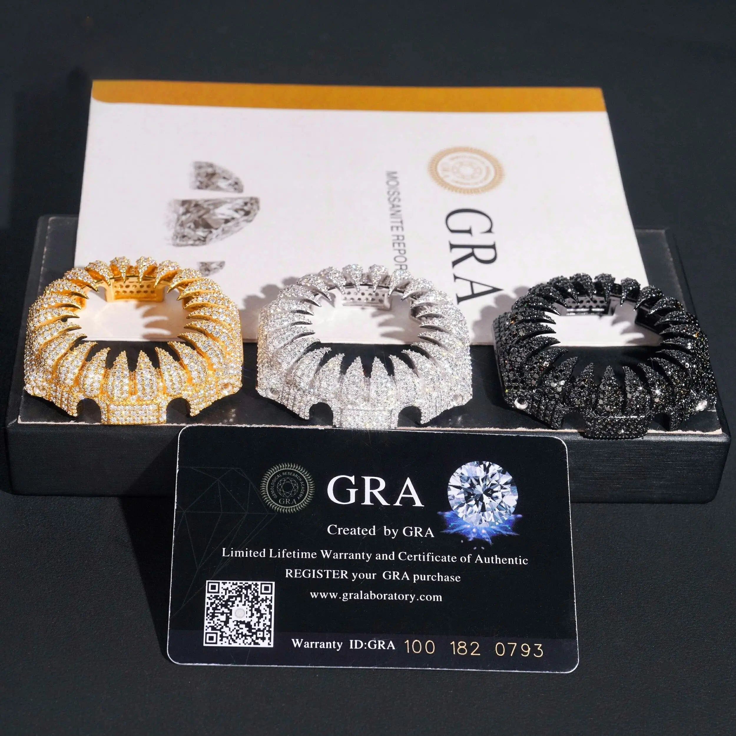 S925 Miossanite Bear Claw Watch Bezel Case - GA2100