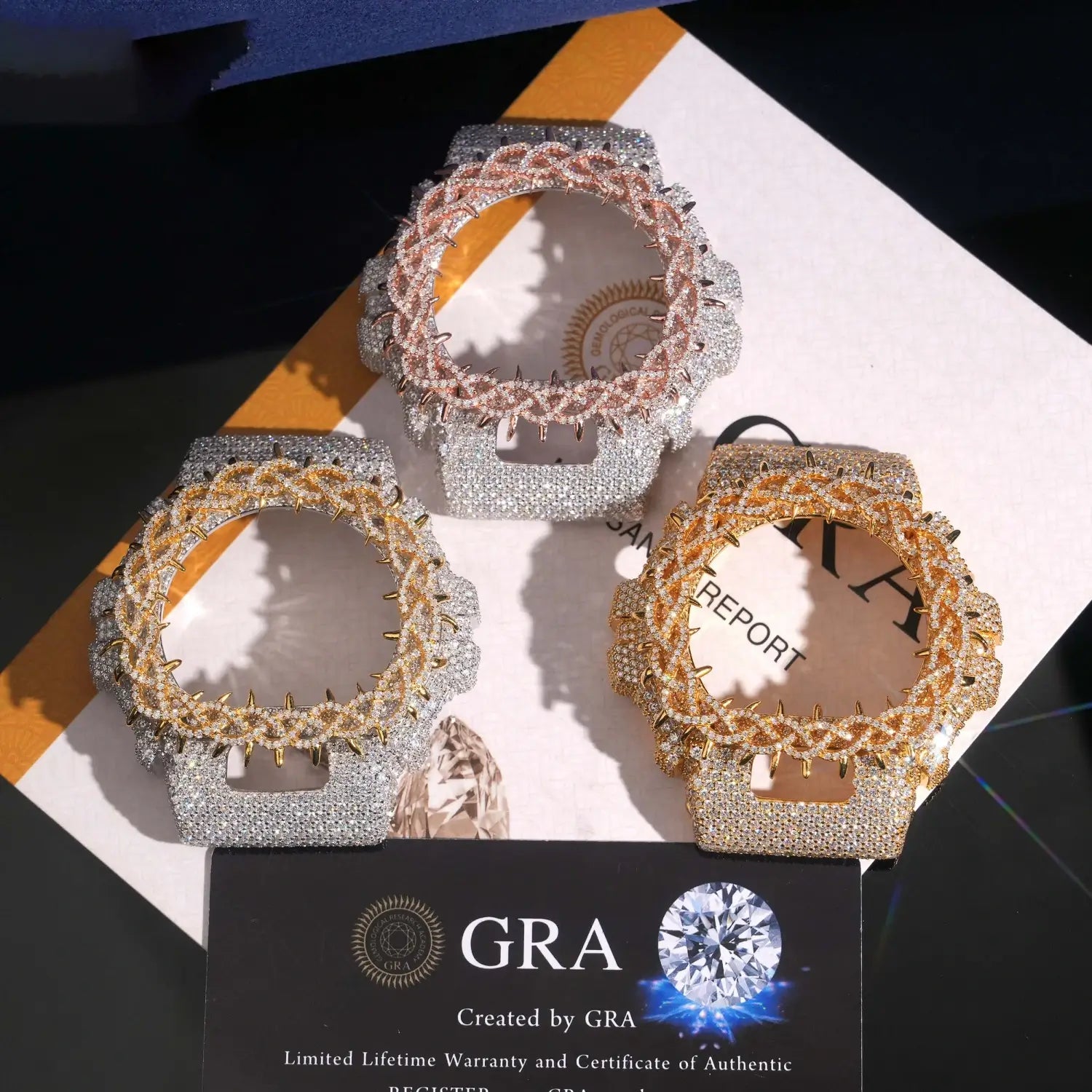 S925 Moissanite Vine Thorns Watch Case for DW6900