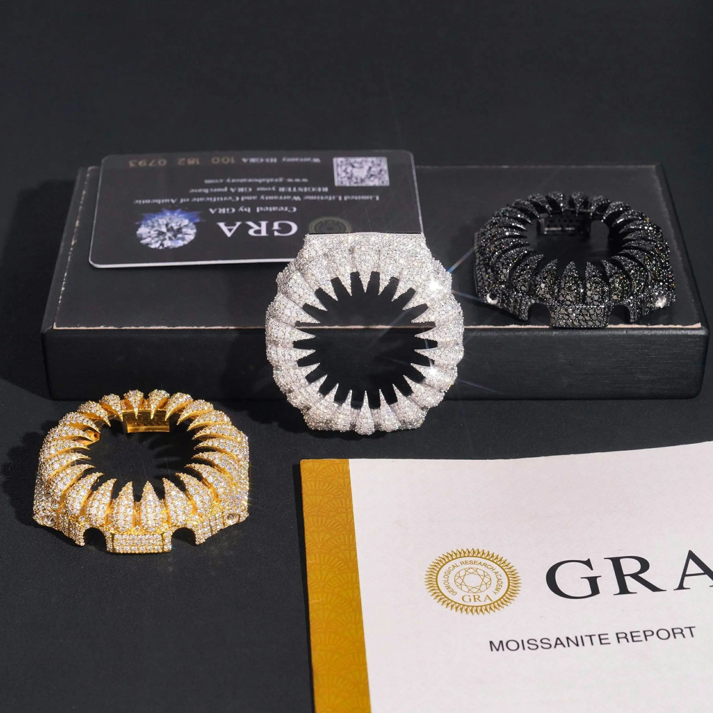 S925 Miossanite Bear Claw Watch Bezel Case - GA2100