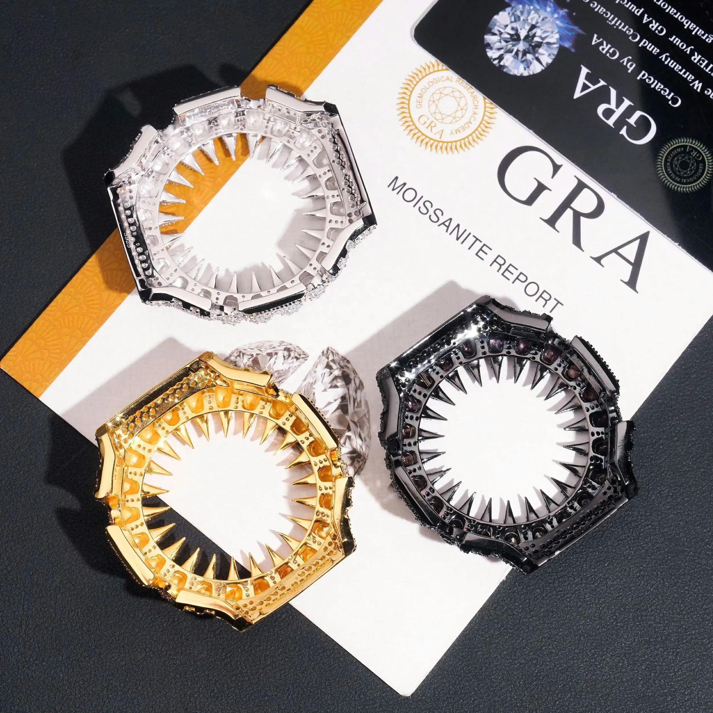 S925 Miossanite Bear Claw Watch Bezel Case - GA2100