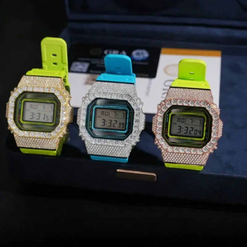 S925 Moissanite Buss Down Watch Case - DW5600