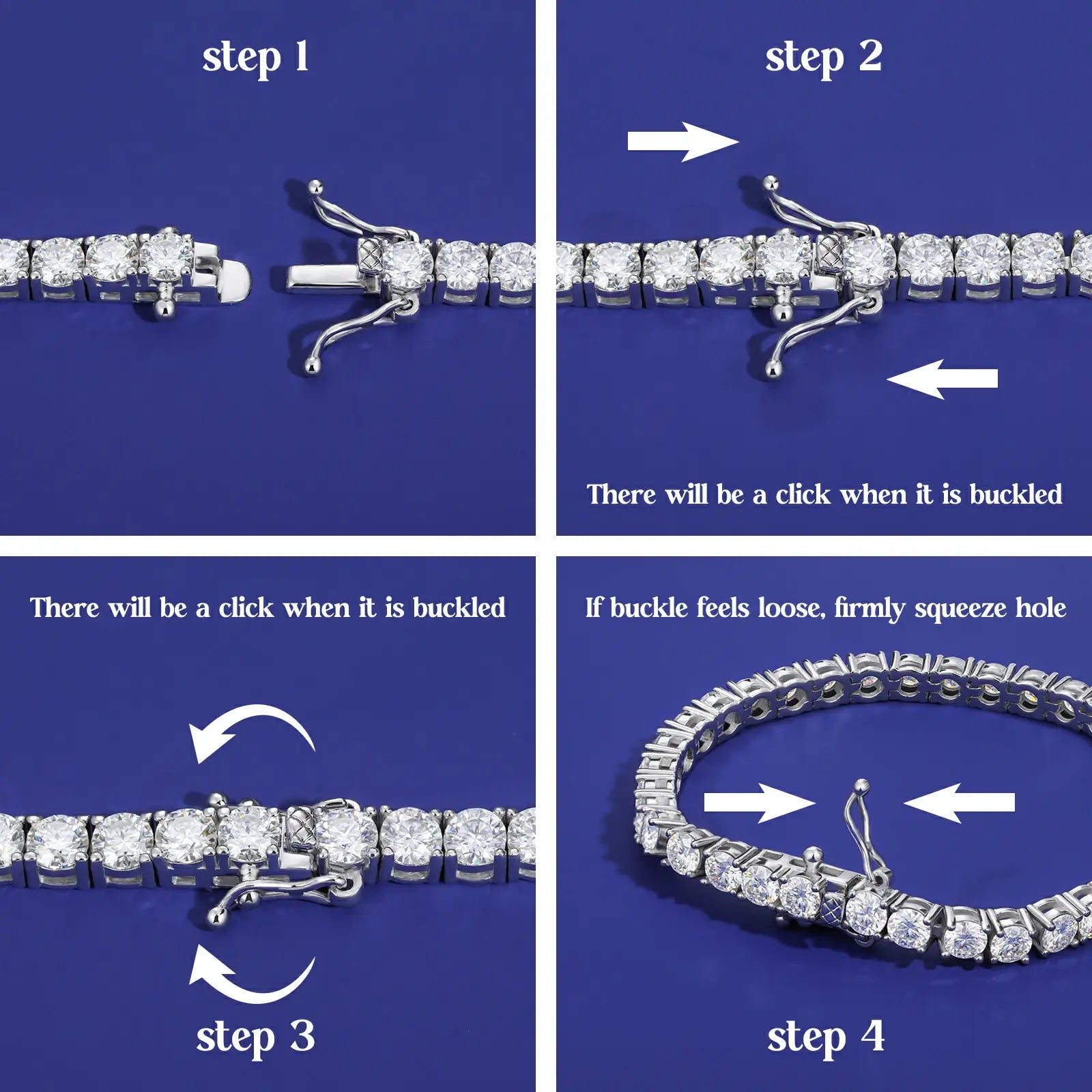 How to use the ucciyo tennis bracelet clasp