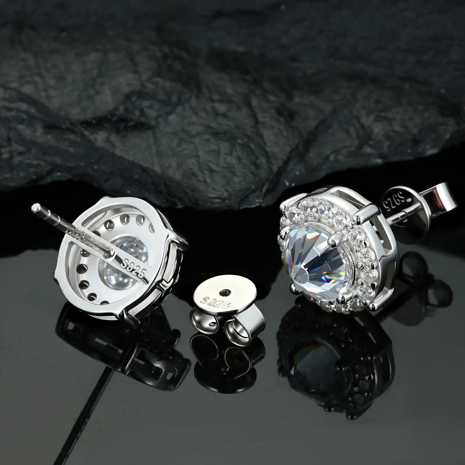 S925 Moissanite Mutiny Stinger Stud Earrings