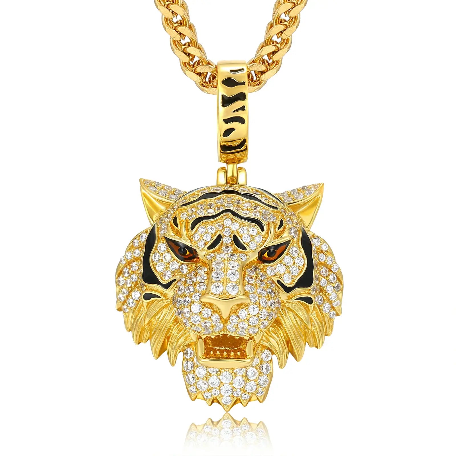 S925 Moissanite 3D Lion Head Pendant