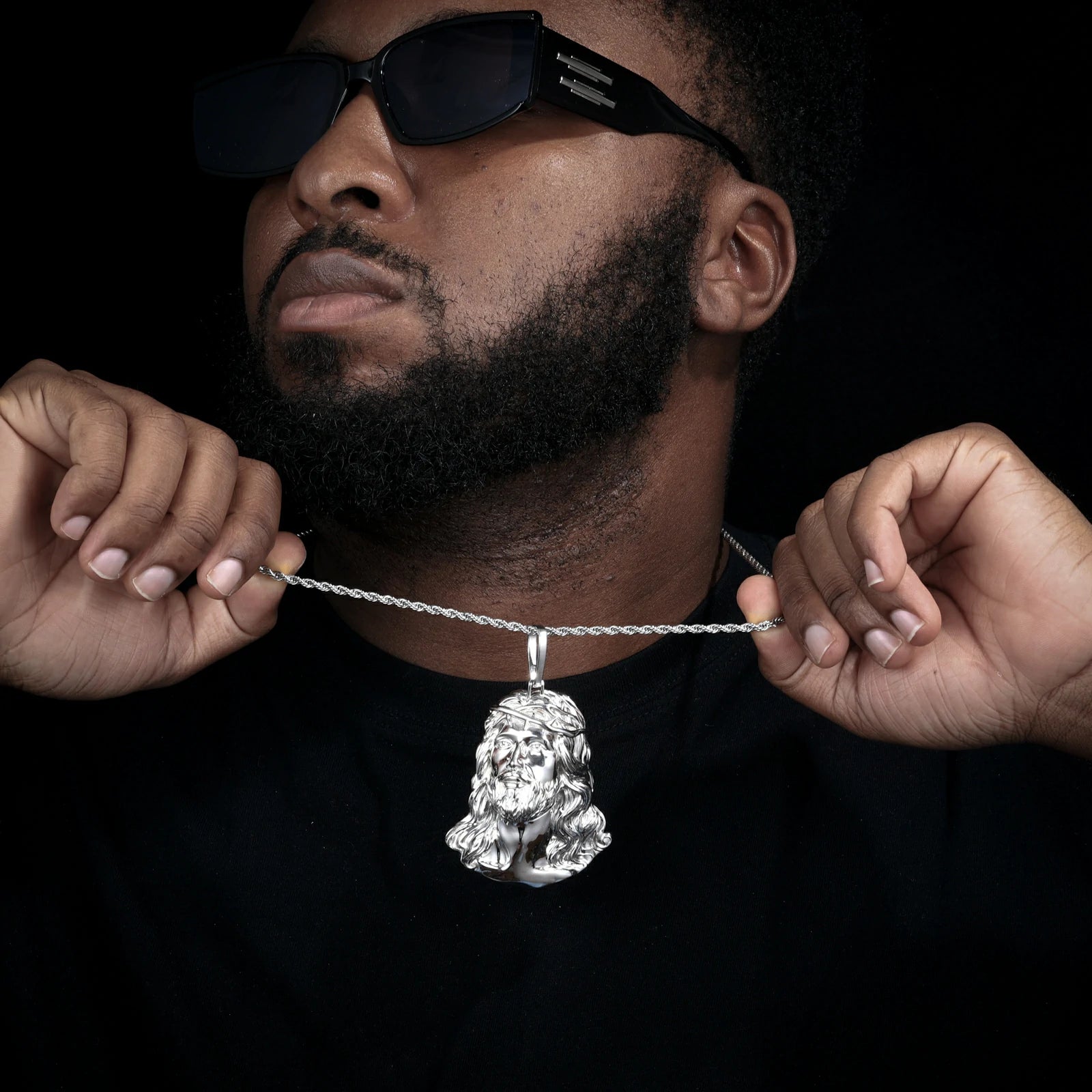 S925 Plain Jesus Piece Pendant