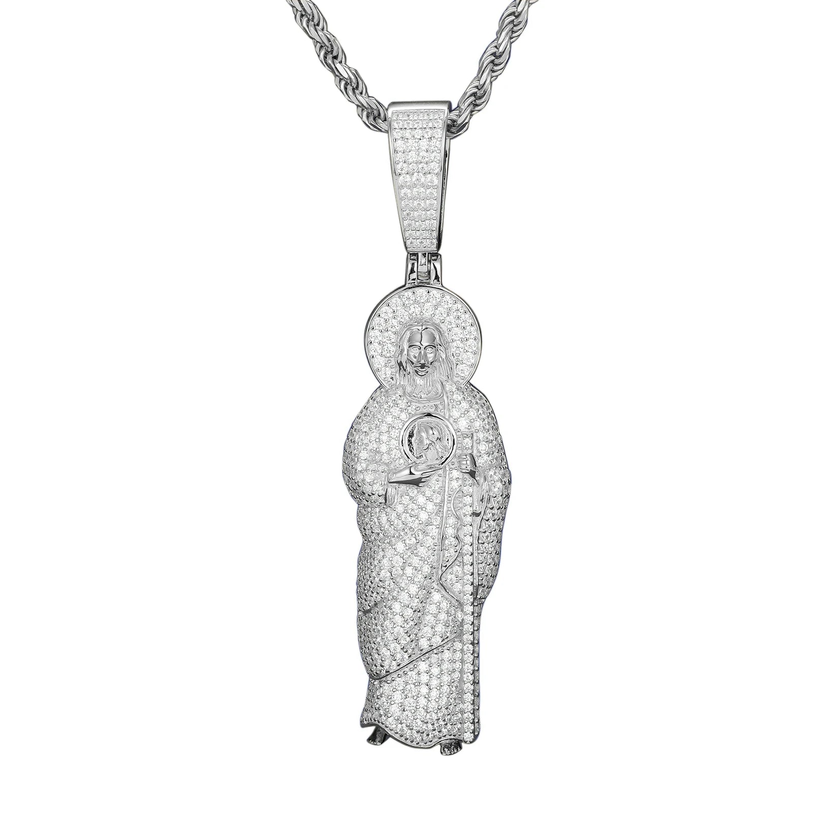 S925 Moissanite Sant Judas Pendant