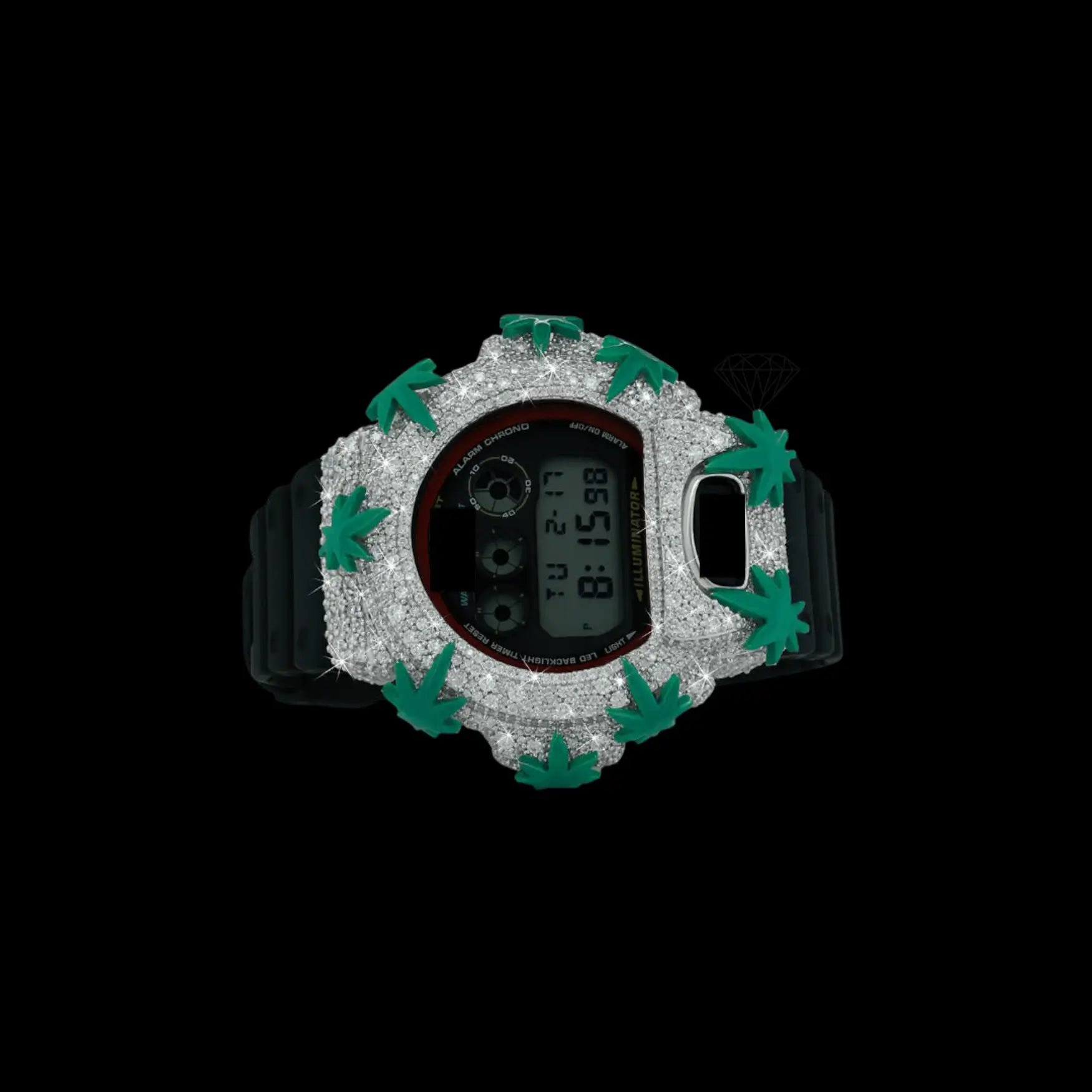 S925 Moissanite Smoke Watch Case for DW6900