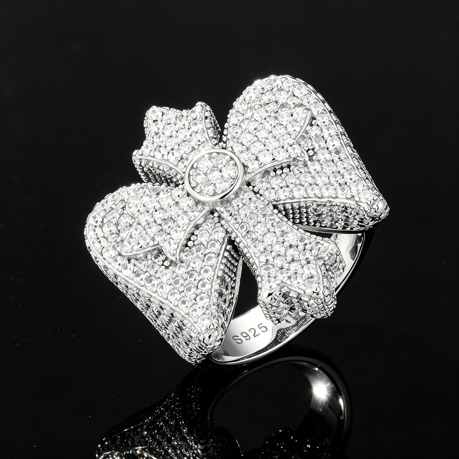 S925 Moissanite Wing Cross Ring