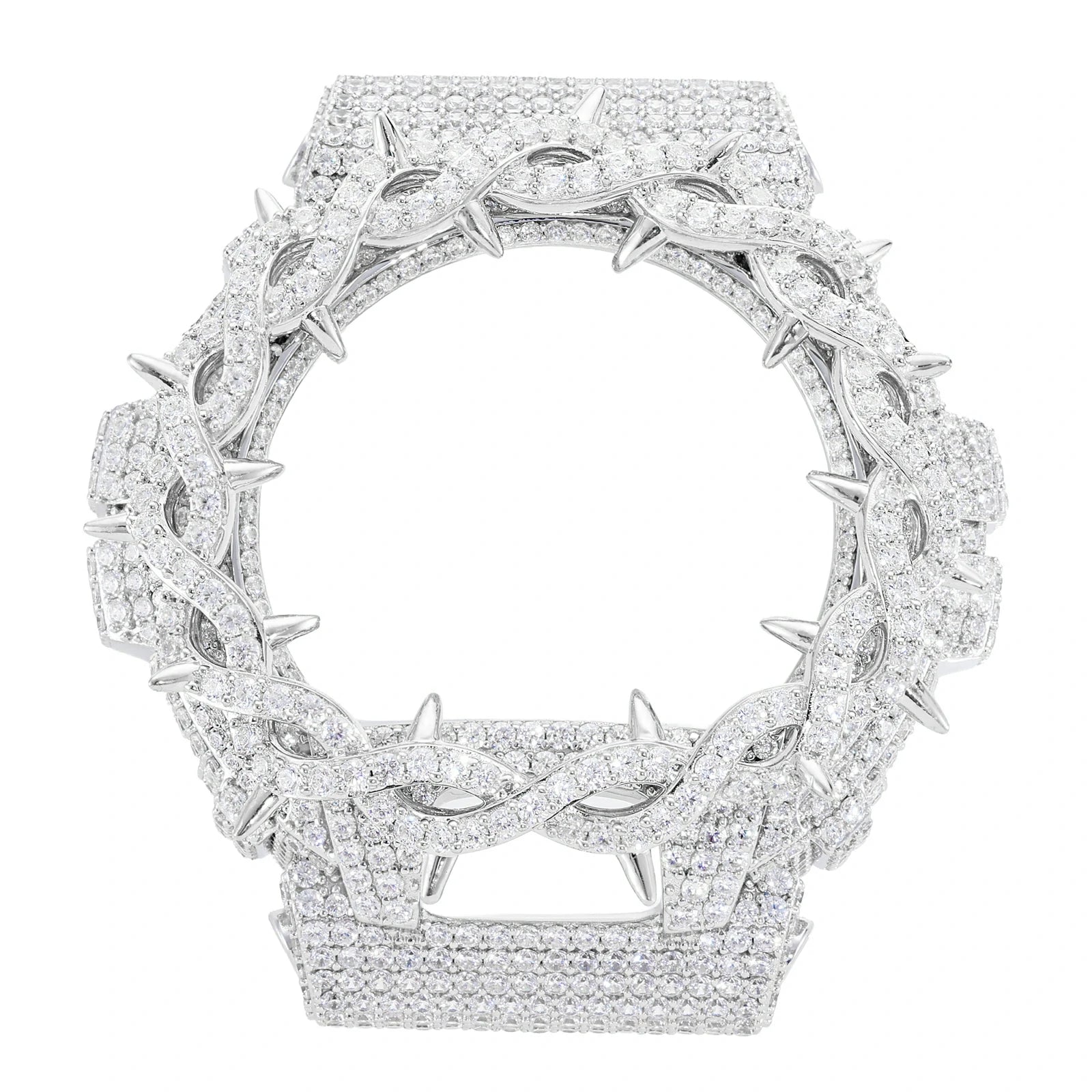 S925 Moissanite Twist Thorn Watch Case for DW6900