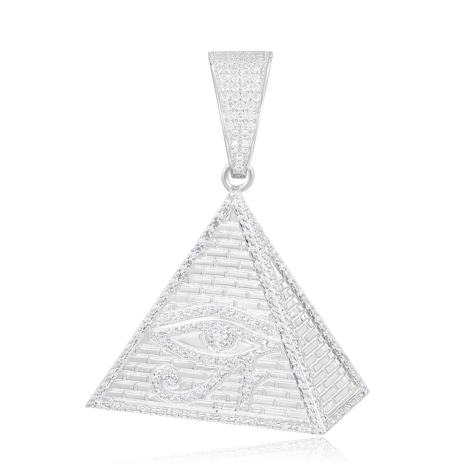 Laboratory analysis: Evil eye pattern under polarized light - moissanite dispersion 0.104 > diamond | EN1811 hypoallergenic certification