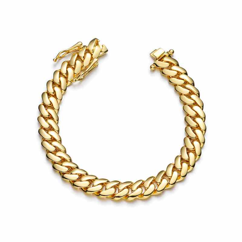 cuban link bracelet gold 14k