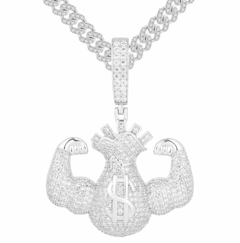 diamond money pendant