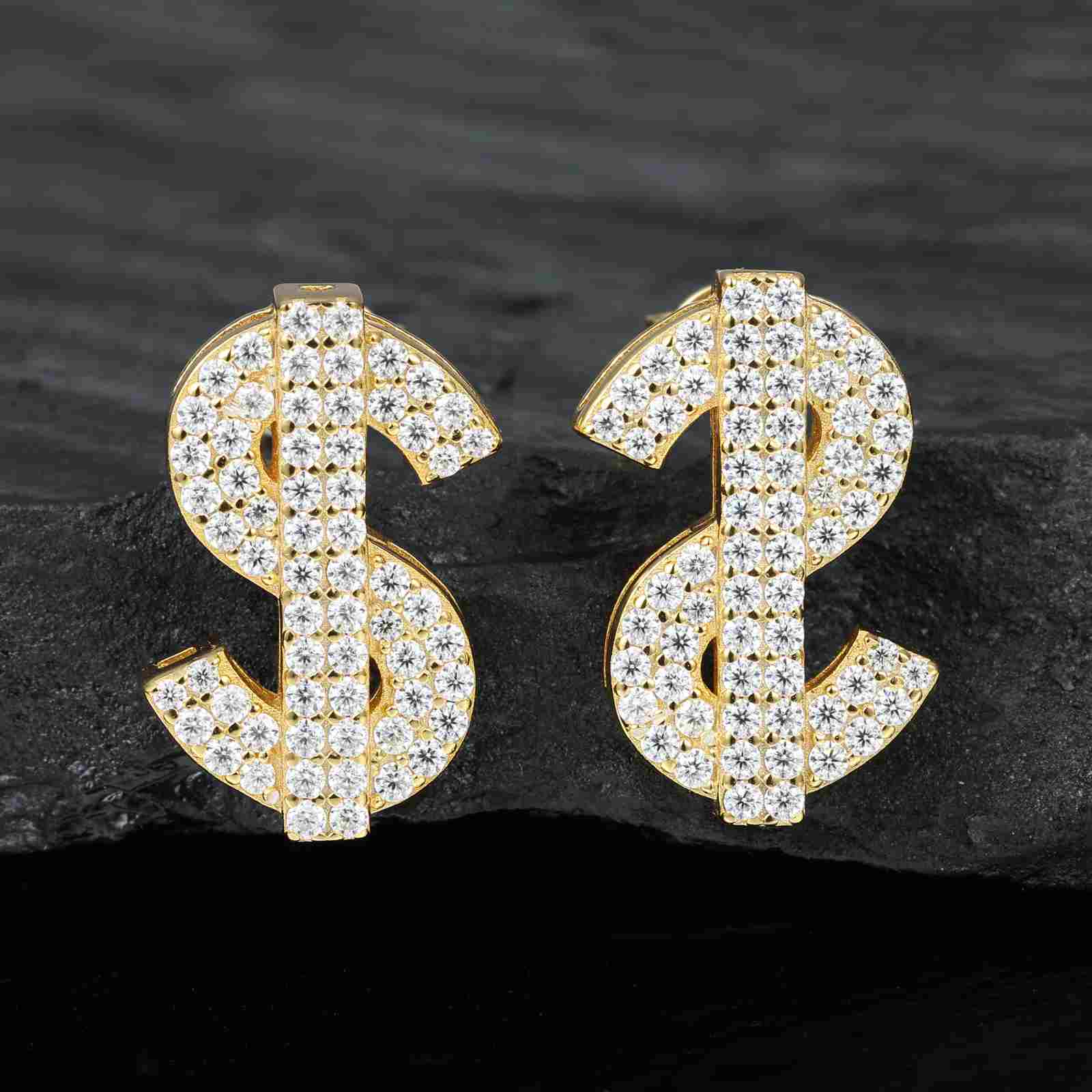 dollar earrings