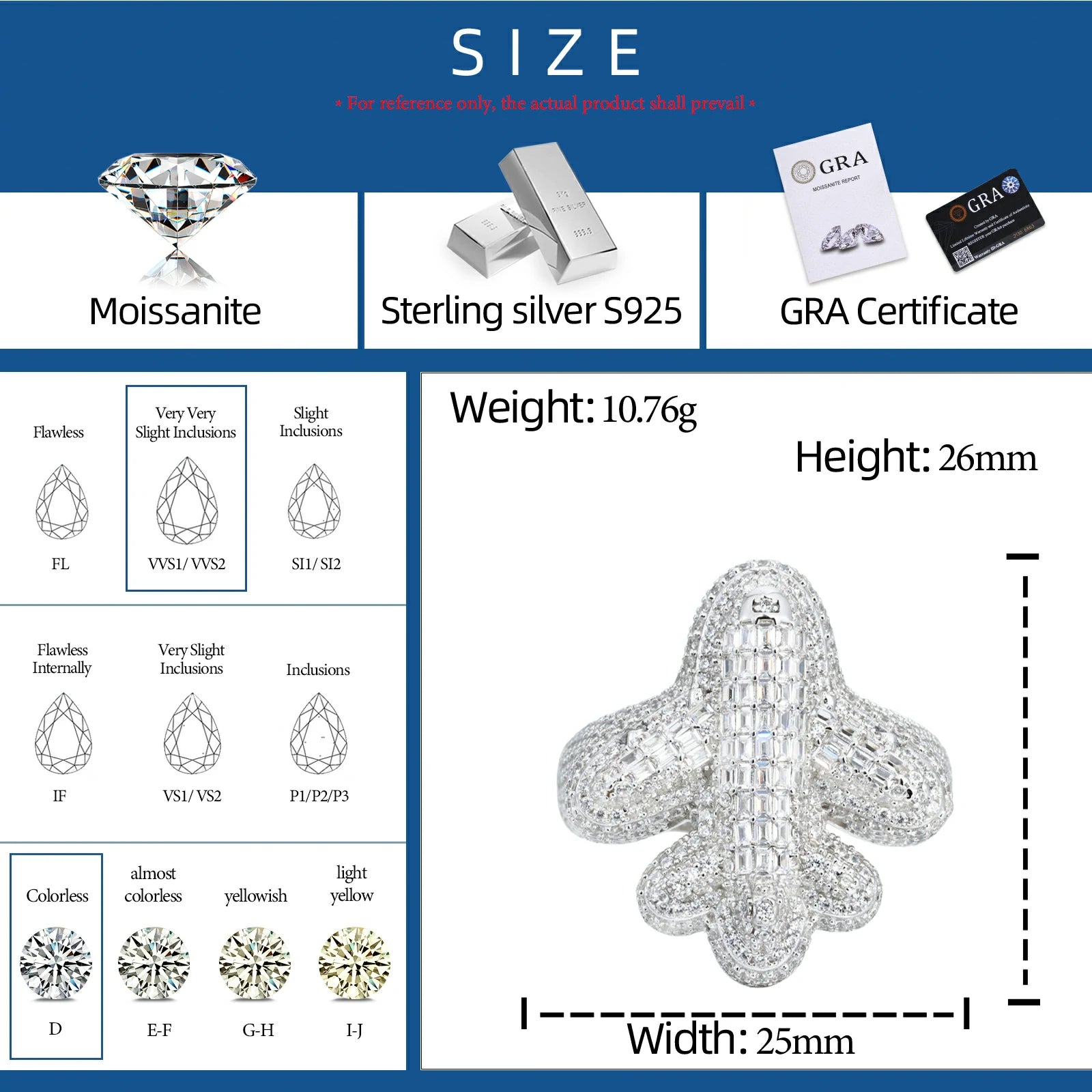 S925 Baguette Airplane Ring