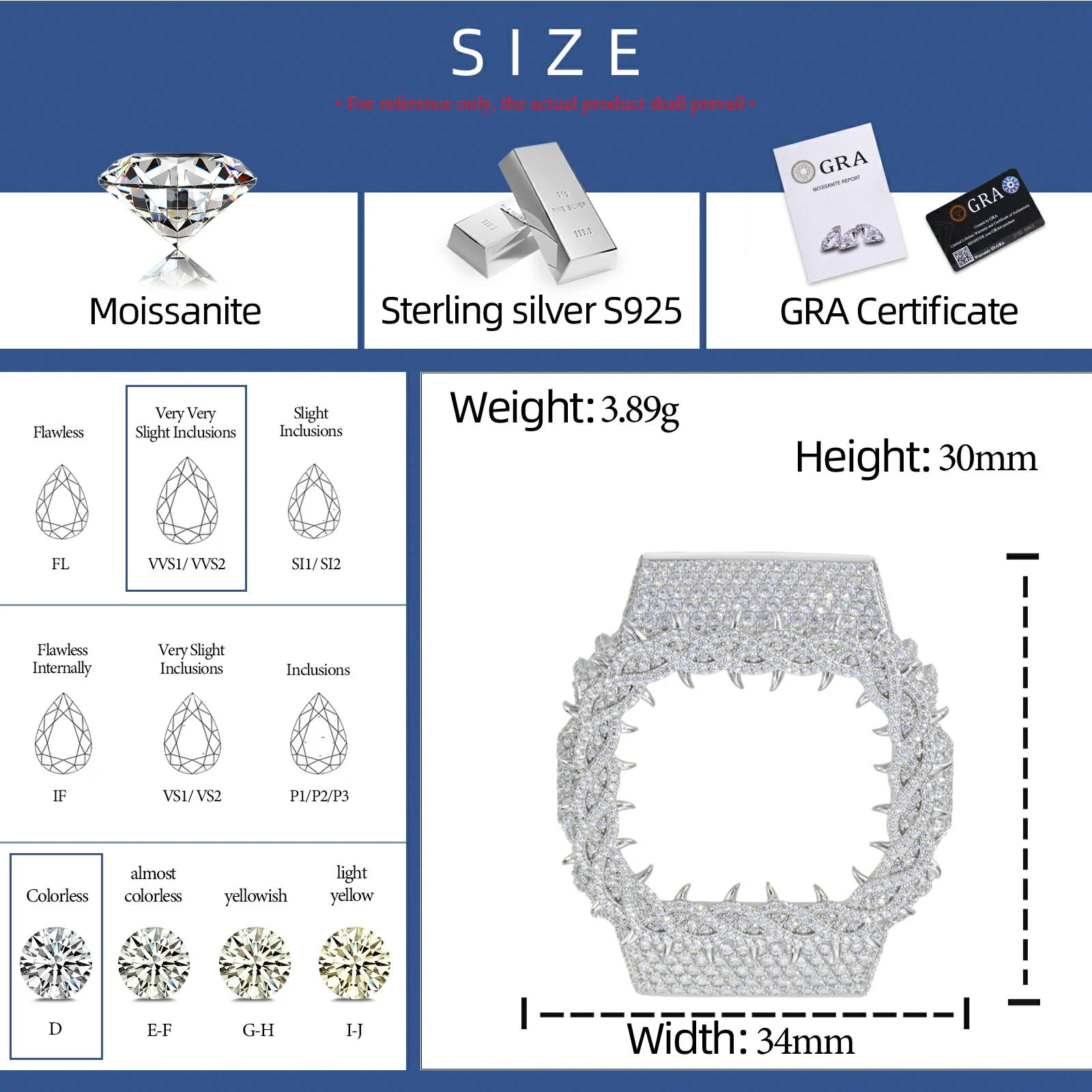 S925 Moissanite Vine Thorns Watch Case for DW5600