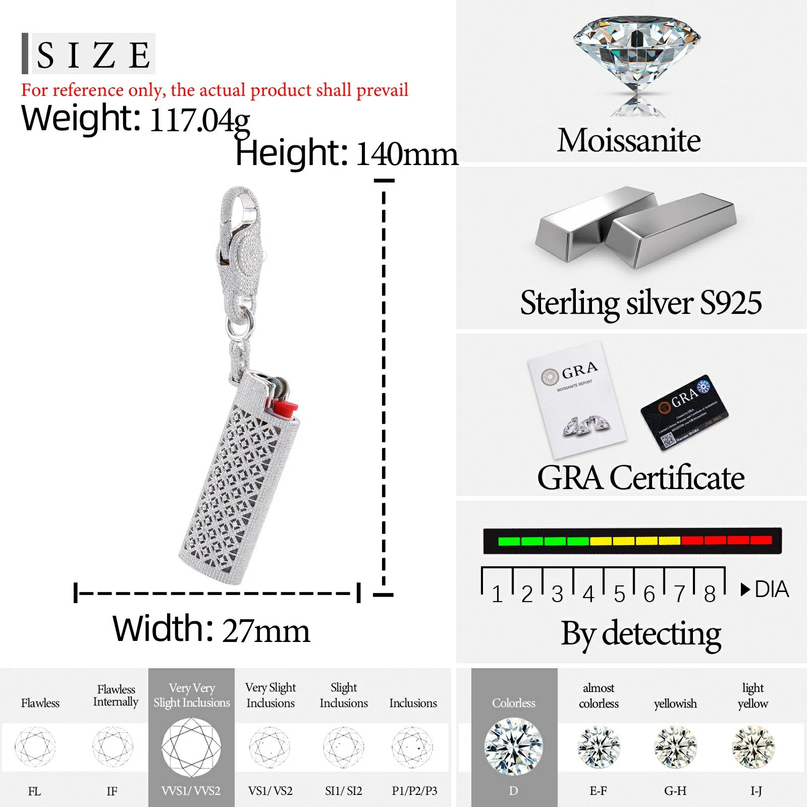 Buss Down Moissanite Lighter Case