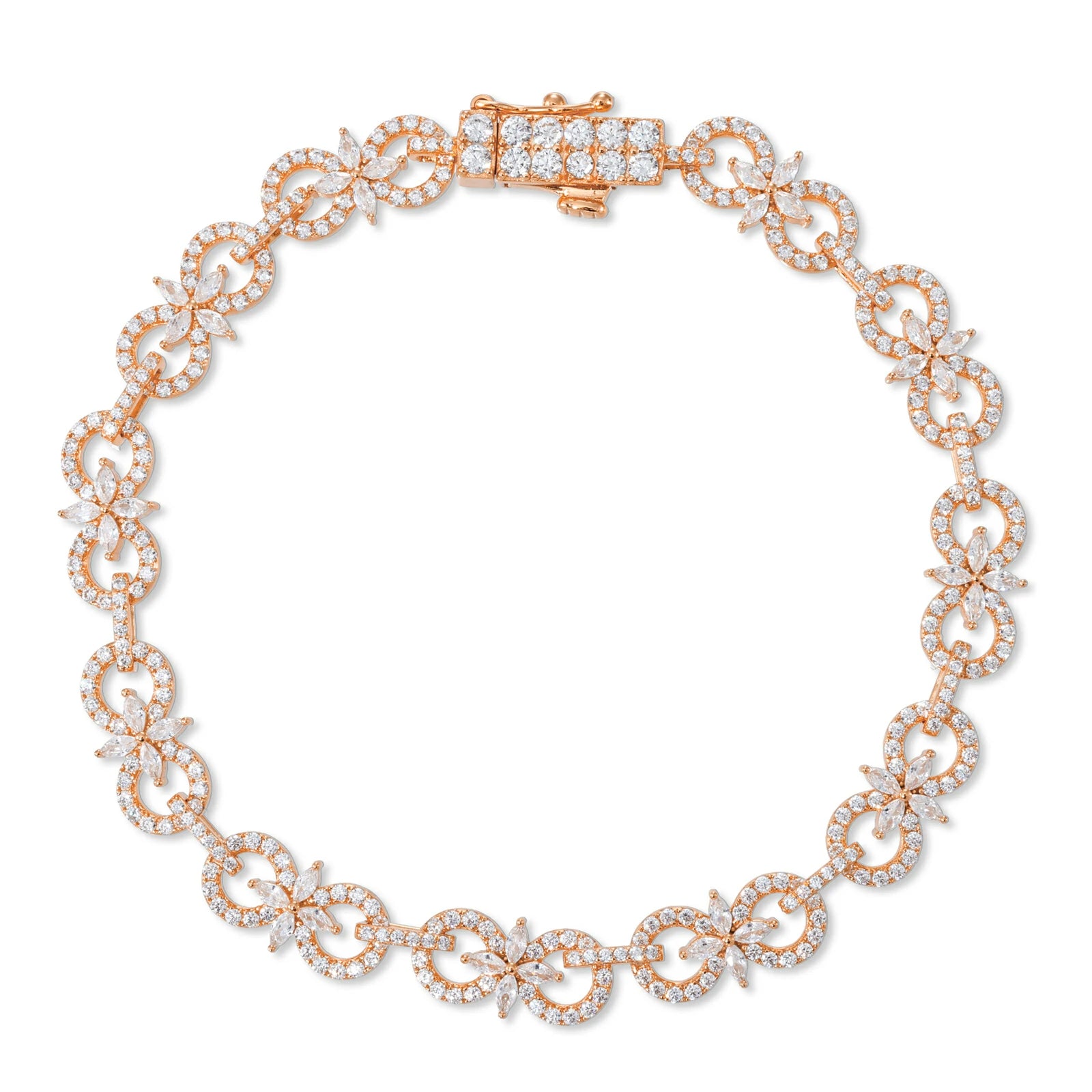 7.5mm S925 Moissanite Polar Star Infinity Bracelet