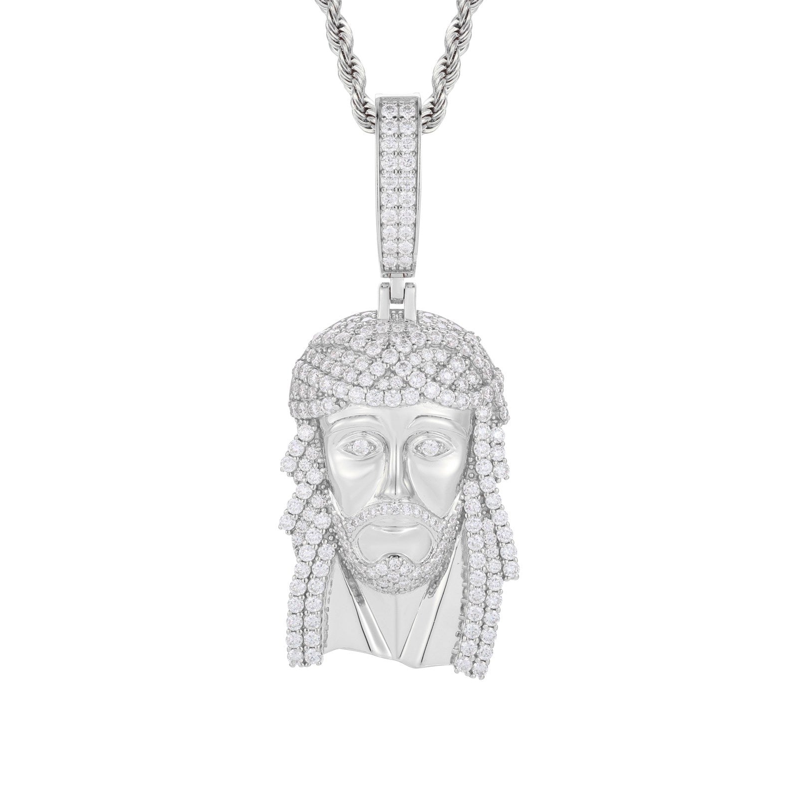 gold chain with jesus pendant