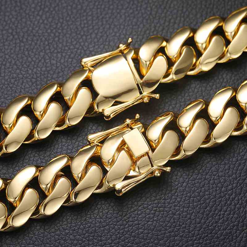 gold cuban link bracelet mens