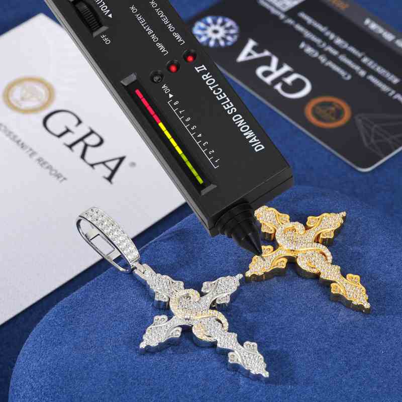 gold diamond cross pendant