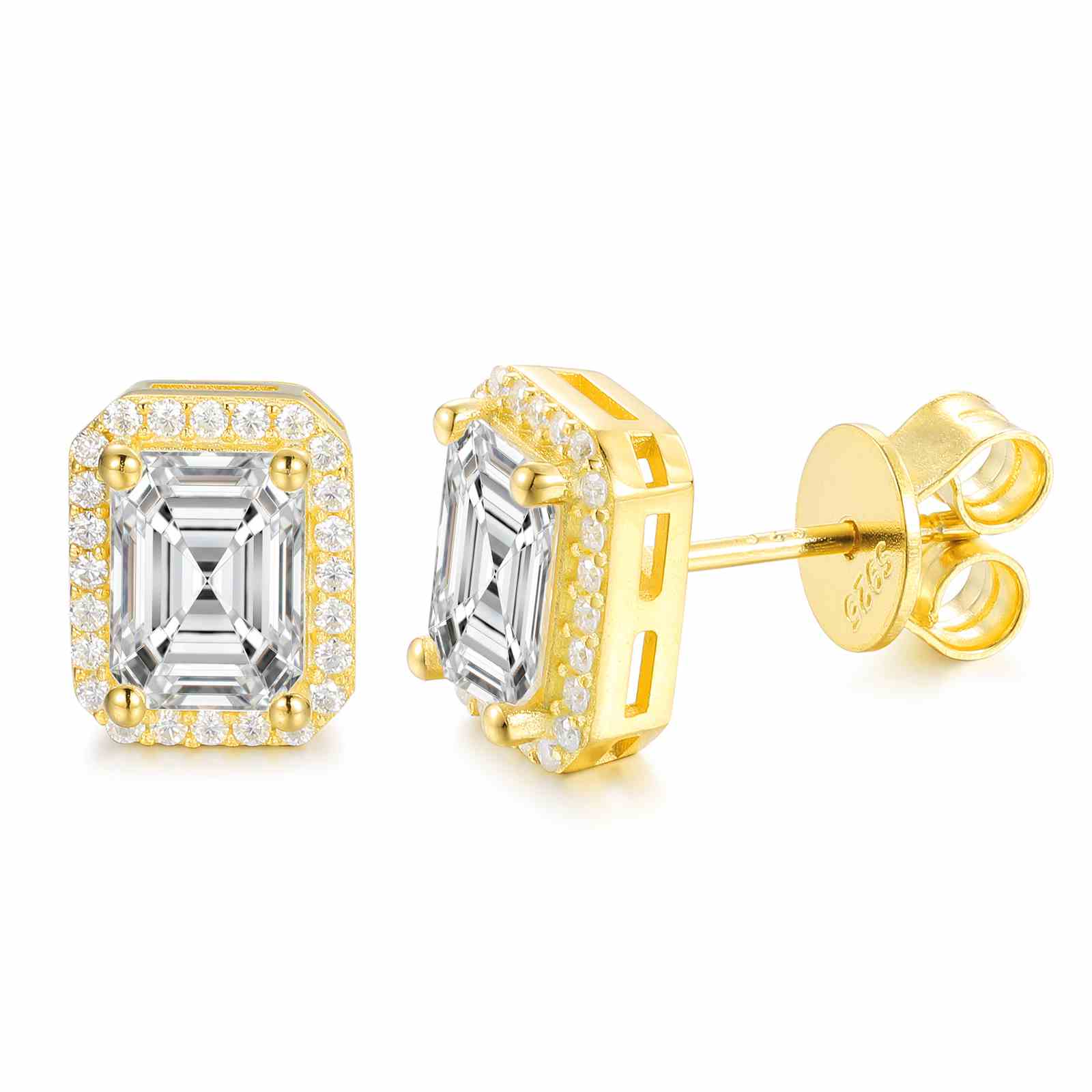 gold diamond earrings