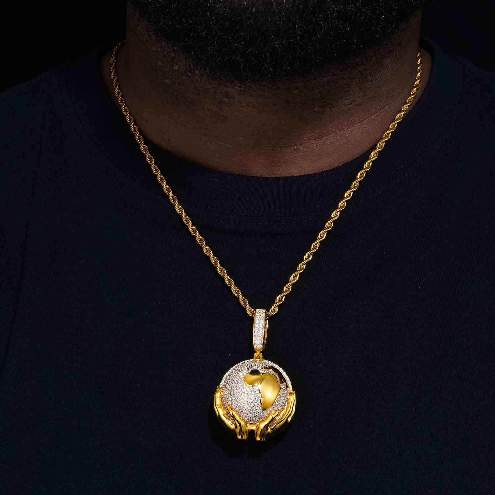 gold earth pendant