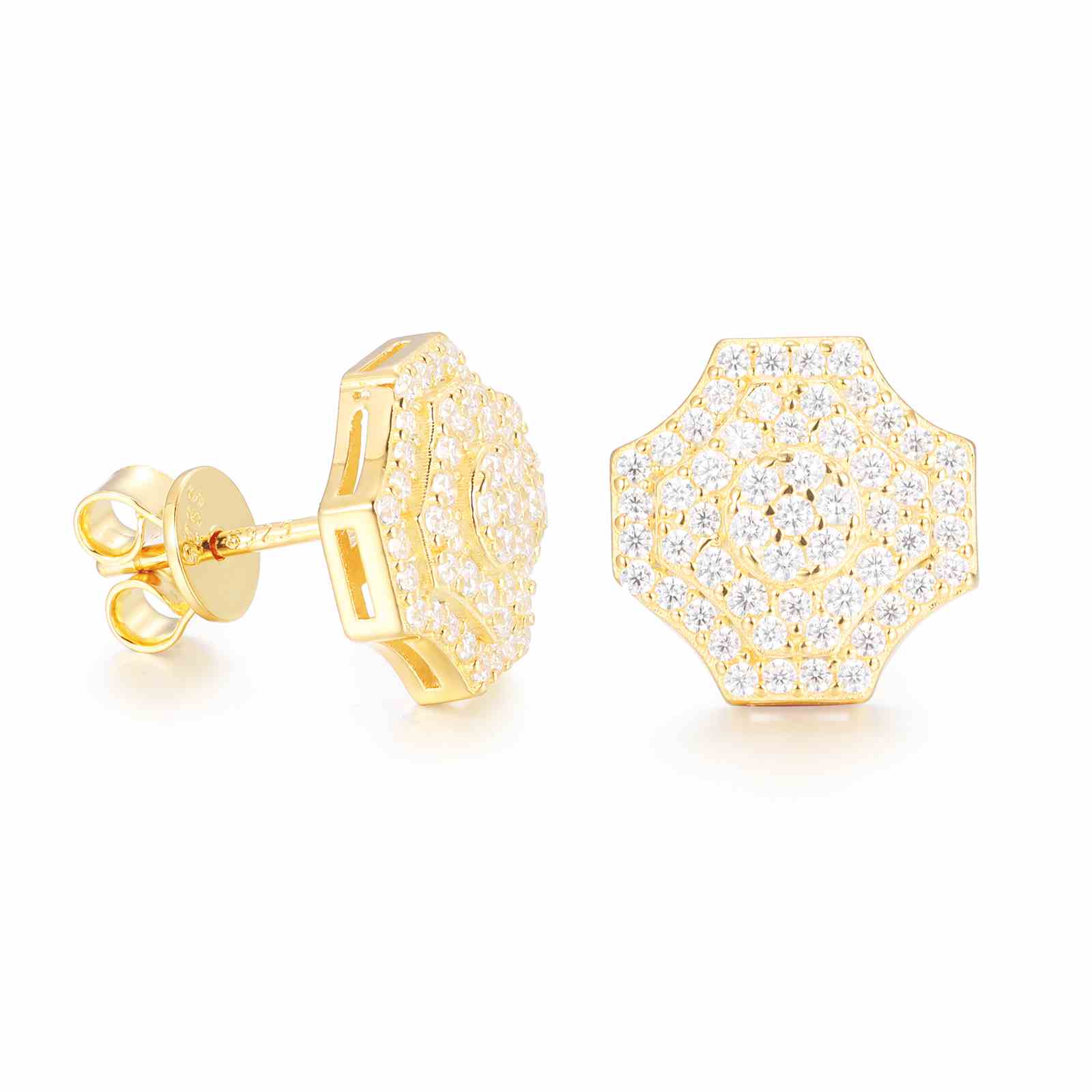 gold statement earrings