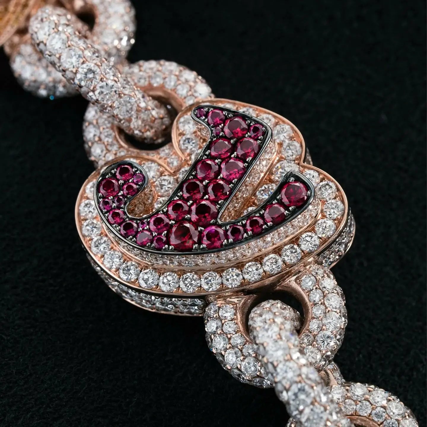 hip hop jewery 925 silver moissanite chucky chain for men