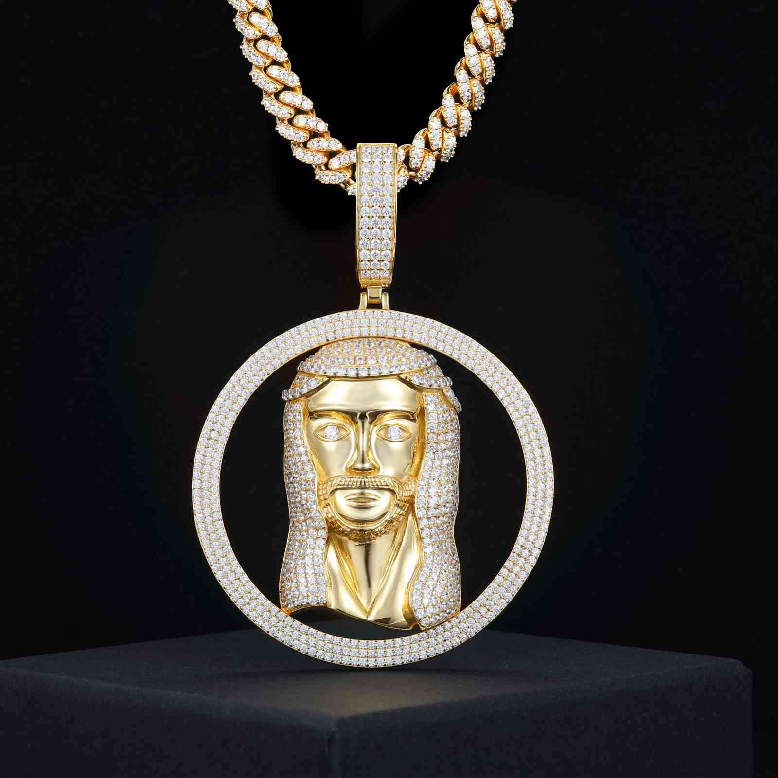 iced out jesus pendant