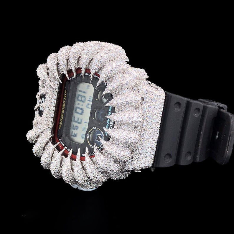 S925 Moissanite Claw Watch Case for DW6900