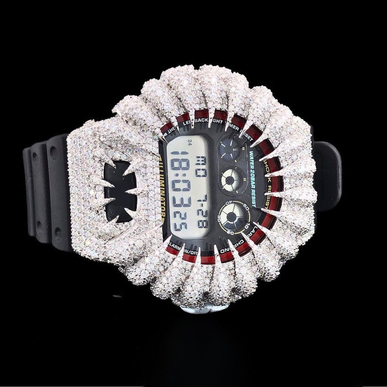 S925 Moissanite Claw Watch Case for DW6900