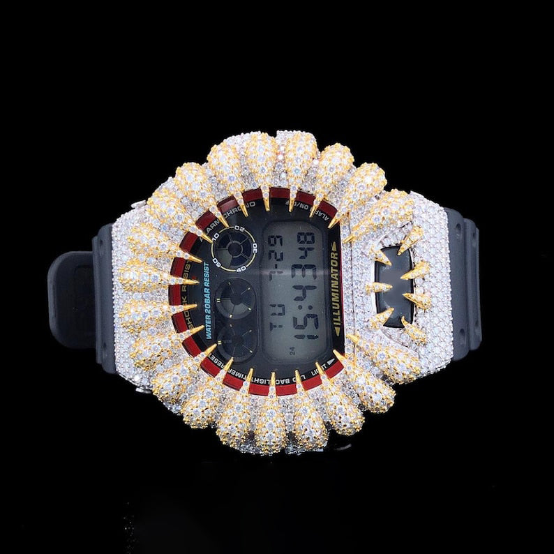 S925 Moissanite Claw Watch Case for DW6900