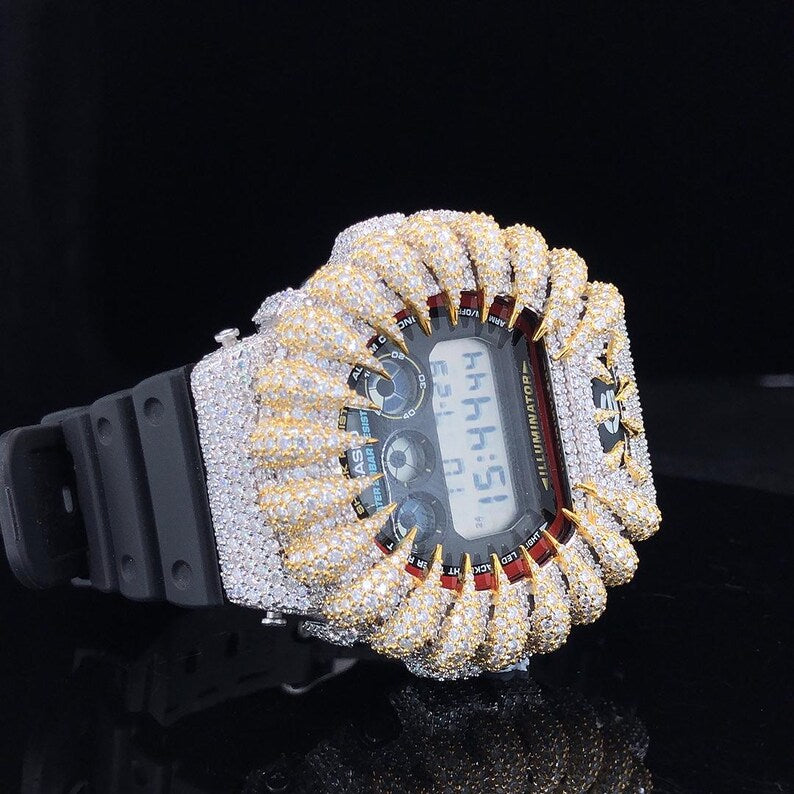 S925 Moissanite Claw Watch Case for DW6900