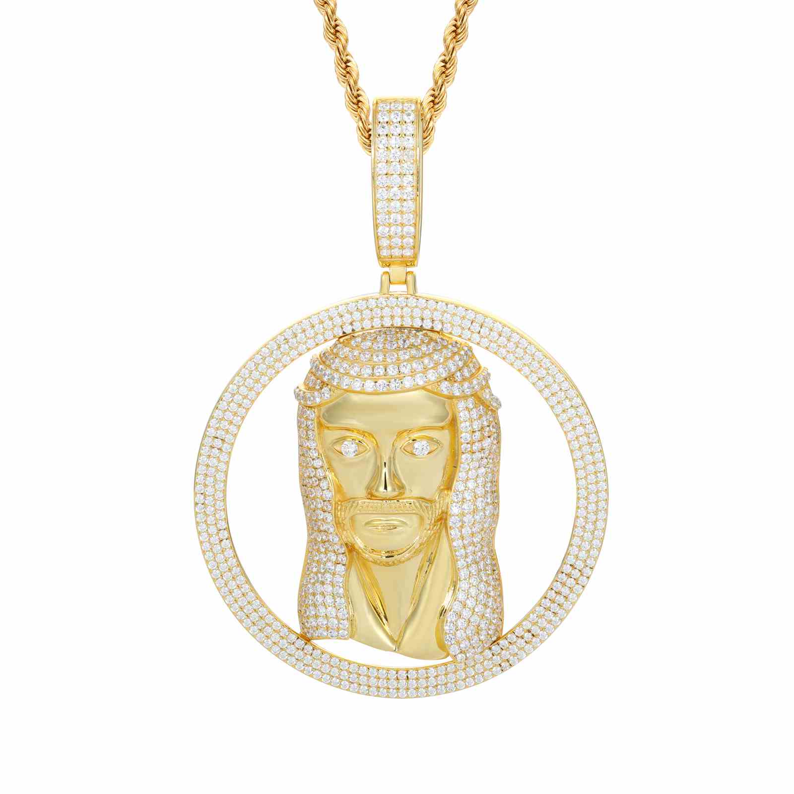 jesus christ gold pendant