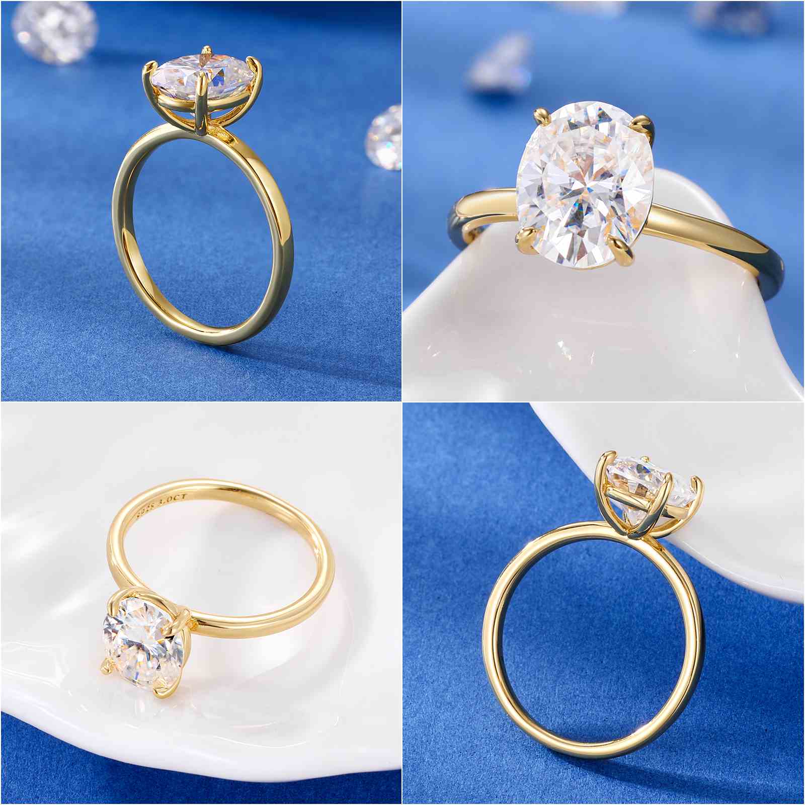 lab created diamond rings