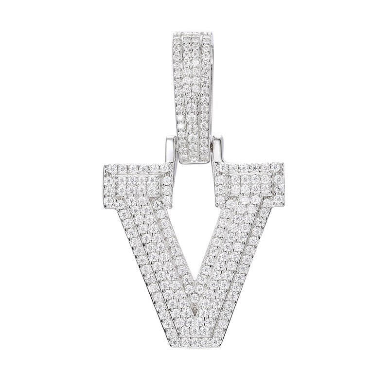 letter v pendant